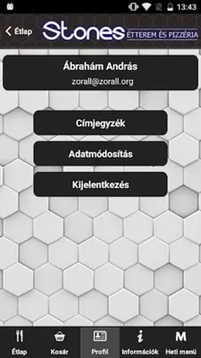 Stones Étterem és Pizzéria android App screenshot 1